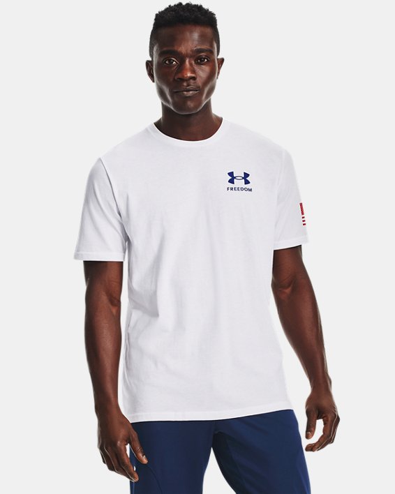 Men's UA Freedom Flag T-Shirt, White, pdpMainDesktop image number 1